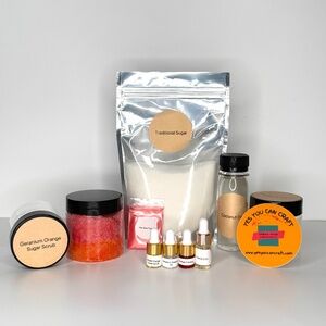 DIY Sugar Scrub Making Kit- Geranium Orange